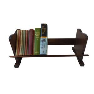 Vintage Wooden Book Trough Tabletop Book Stand